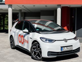 Volkswagen ID.3 mit CO2-frei Werbung